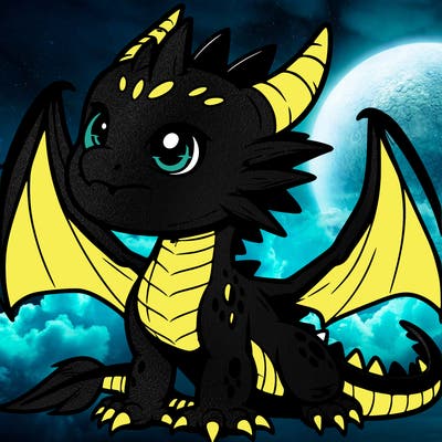 fierce baby night dragon