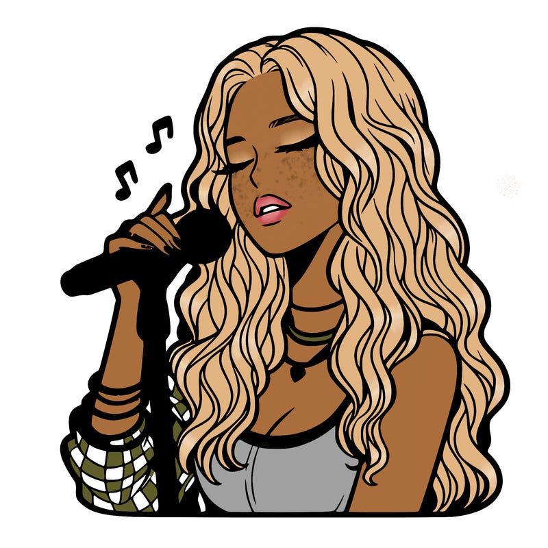 realistic female singer