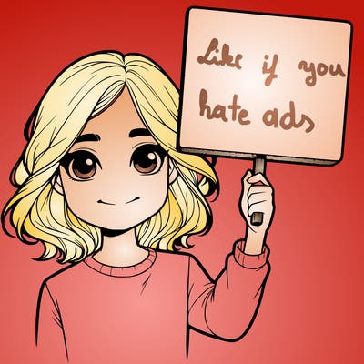 realistic girl holding up a sign