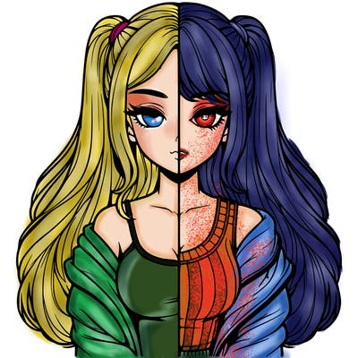 realistic girl split