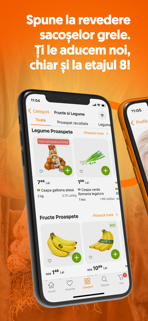 Sezamo - Sezamo mobile app interface displaying fresh fruits and vegetables for delivery