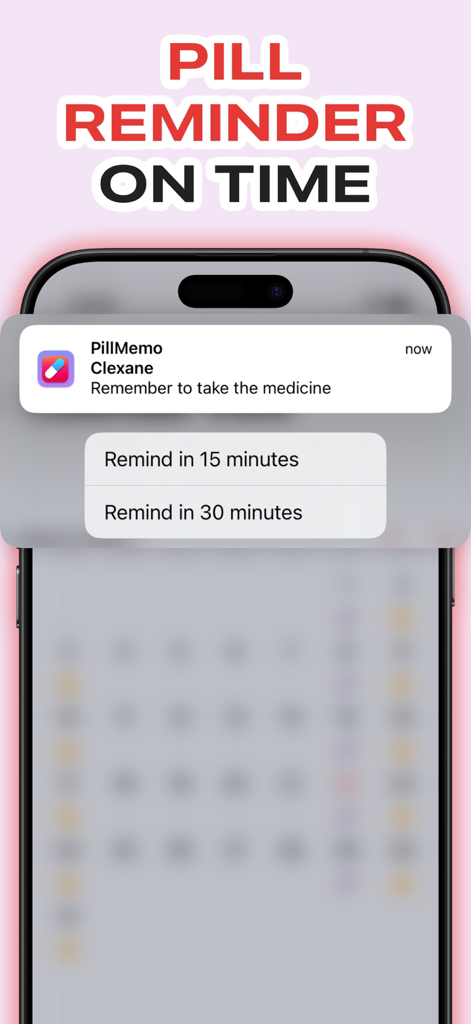 Medisafe Carezone: PillMemo - Medication reminder notification on an iPhone for the PillMemo app