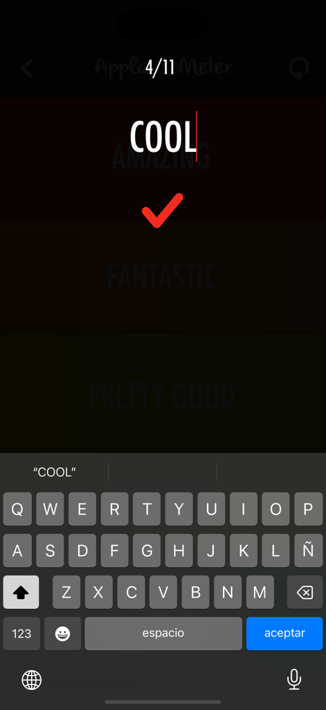 Applausemeter (clap-o-meter) - Customizing applause level labels in the Applausemeter app
