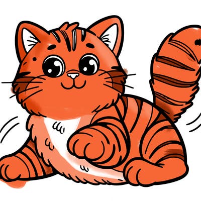 orange tabby cat being silly