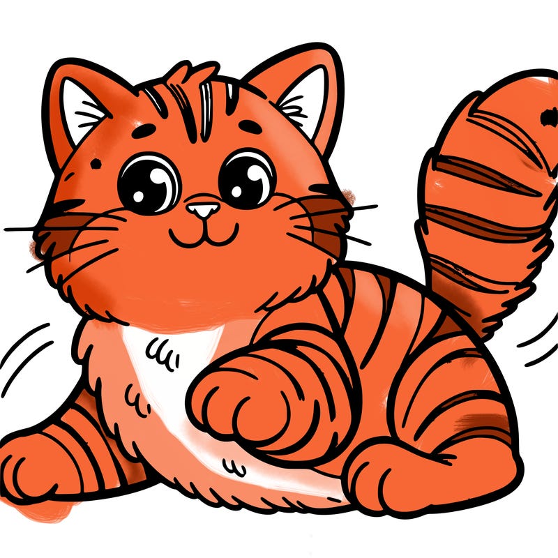 orange tabby cat being silly