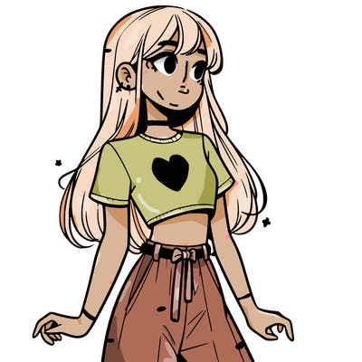 girl in a cute crop top