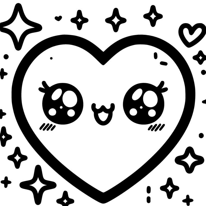 a heart kawaii