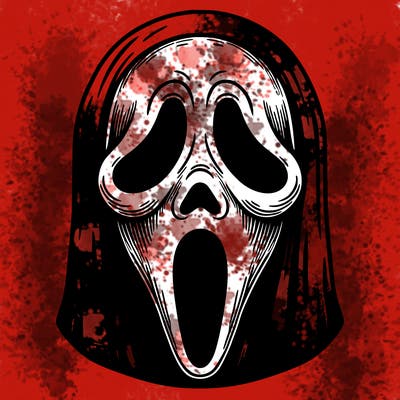 detailed ghostface mask
