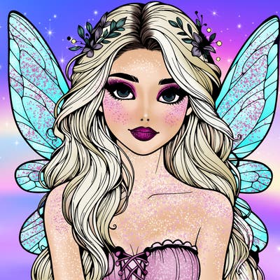 beautiful realistic fairy portrait