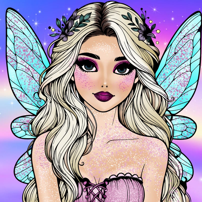 beautiful realistic fairy portrait