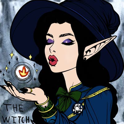 realistic elf casting a spell with lips