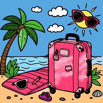 a suitcase, vacation