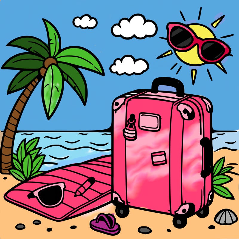 a suitcase, vacation