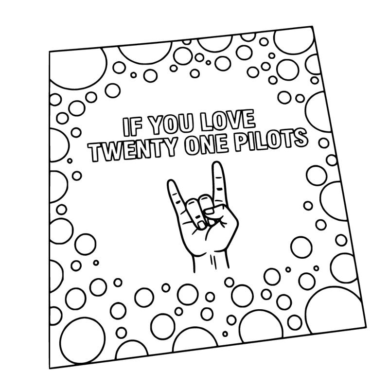 dots on the background and it says like if you love twenty one pilots🤘