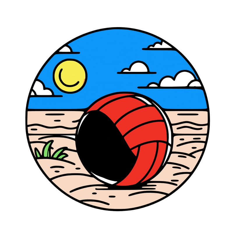 volleyball on a beach