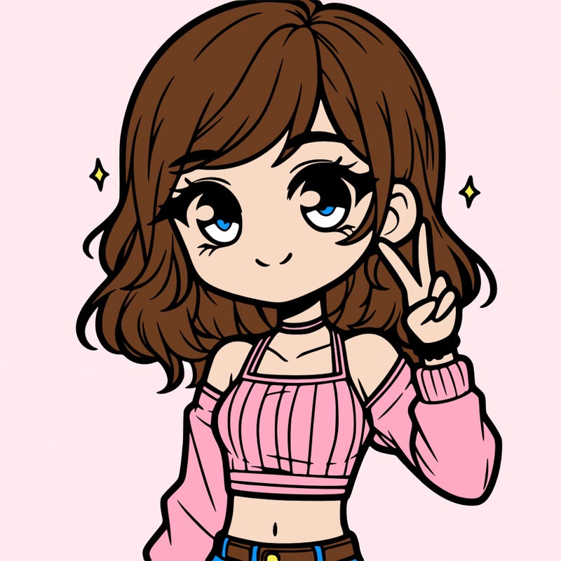 cute girl with crop top