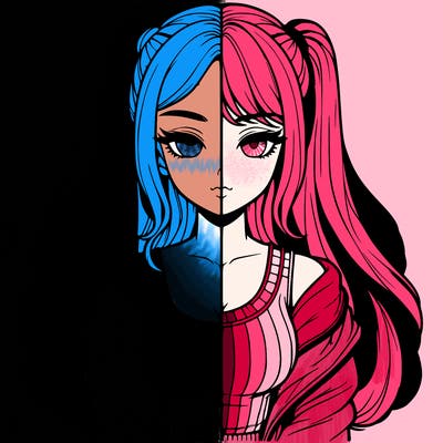 realistic girl split