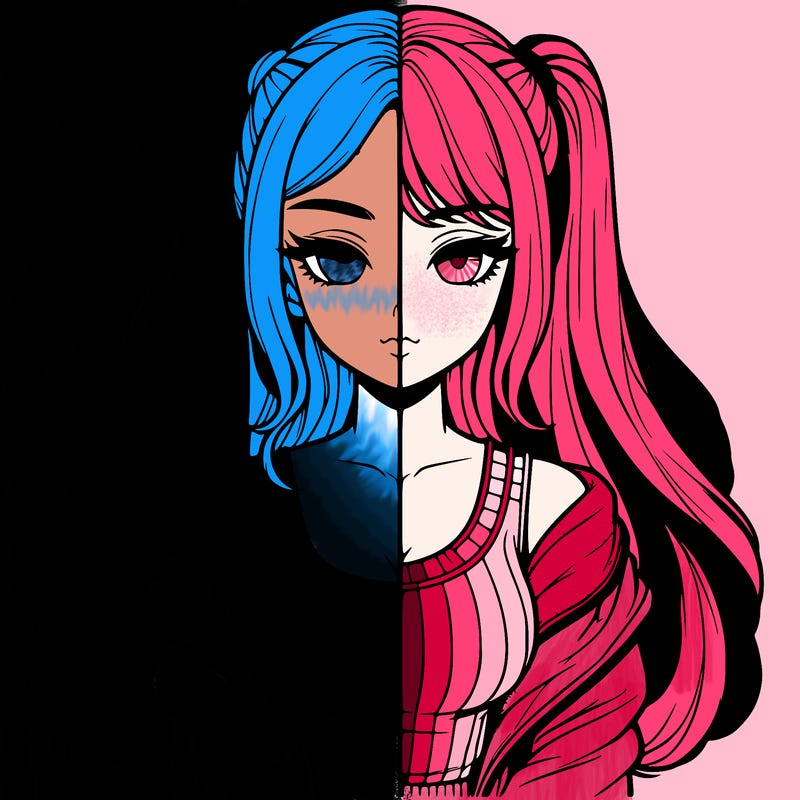 realistic girl split