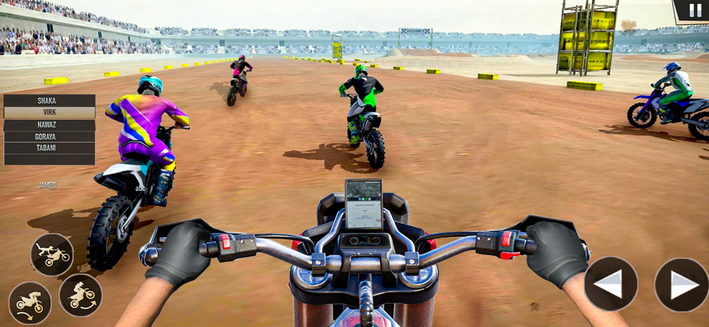 Dirt Bike Racing Simulator 3D - Dirt Bike Racing Simulator 3D의 흙길 모토크로스 레이스 1인칭 시점.