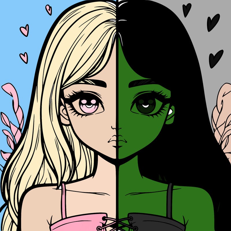 realistic girl split