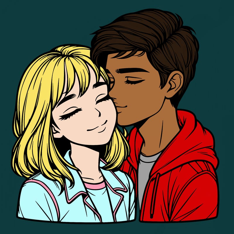 realistic girl and boy  love
