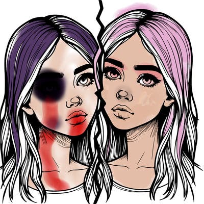 realistic girl split