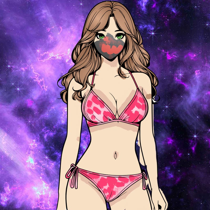 realistic girl with a revealing swimsuit