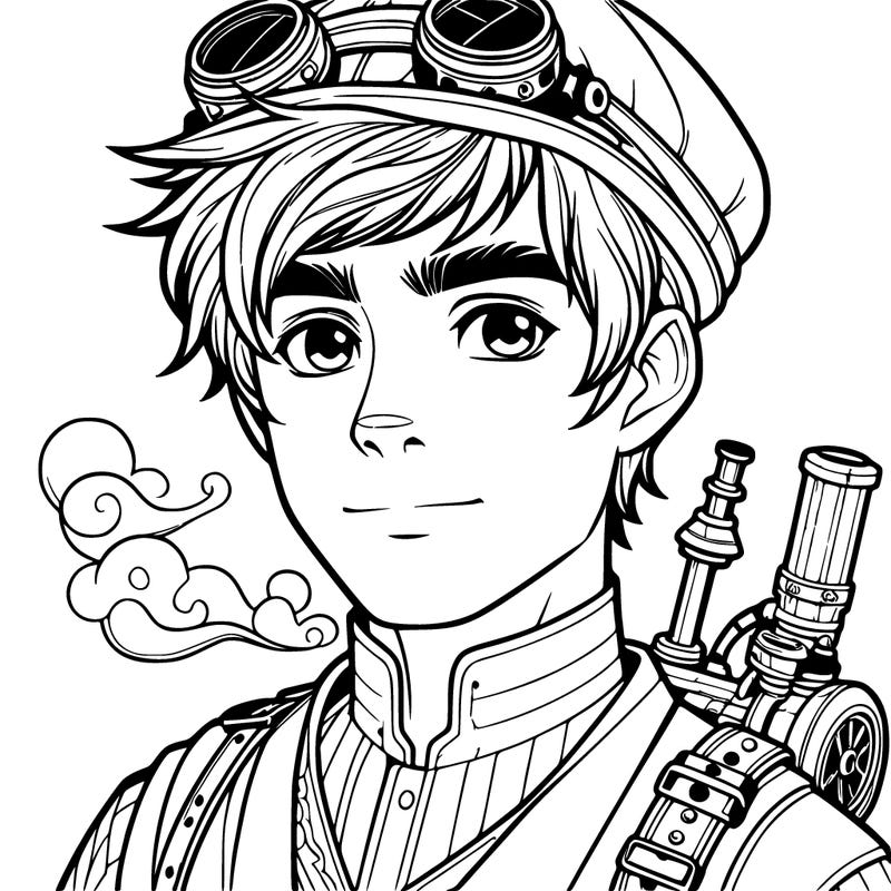 steampunk young adult male