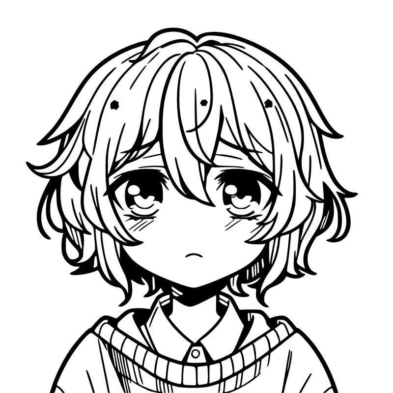 sad anime girl