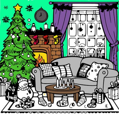 christmas living room