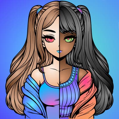 realistic girl split