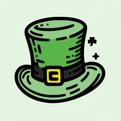 st patrick hat with thin lines