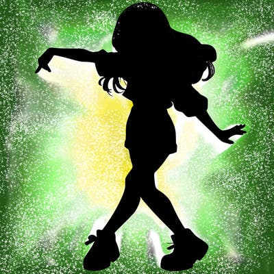 realistic girl danceing