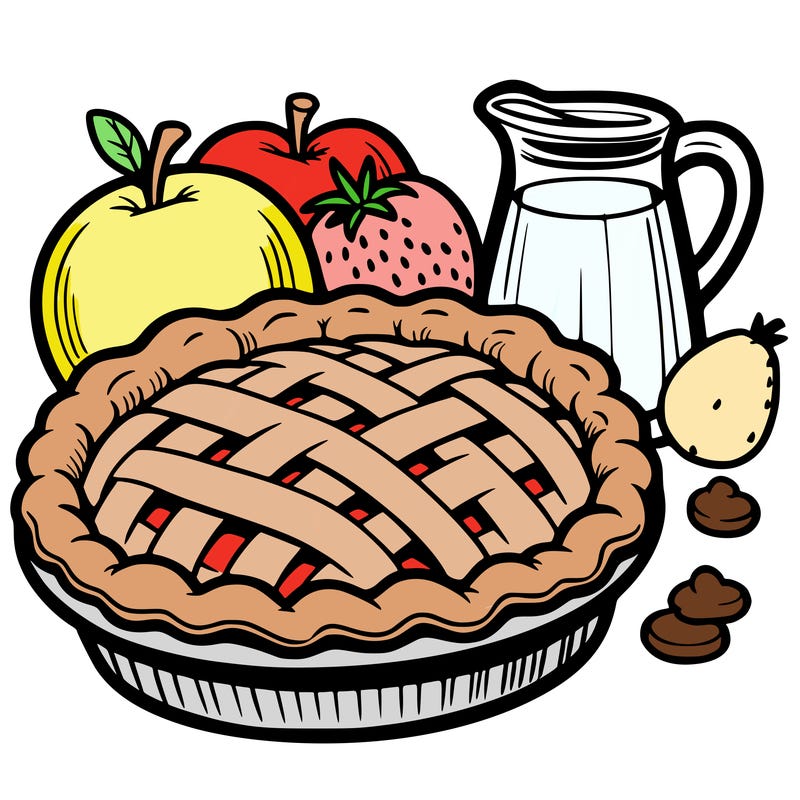 a pie of food