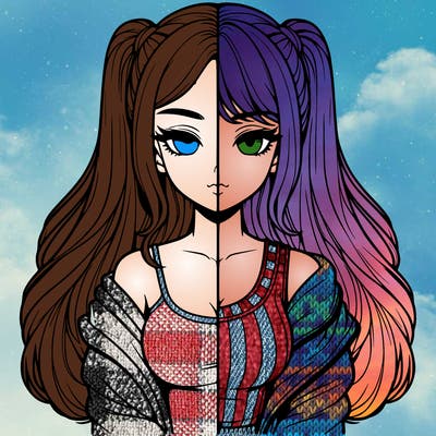 realistic girl split