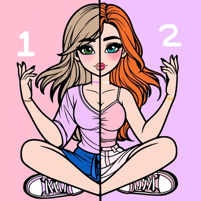 realistic girl split