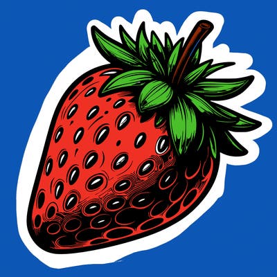 realistic strawberry