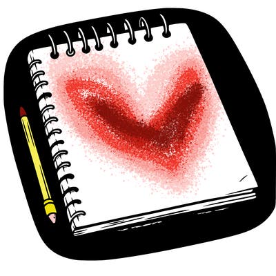 a blank sketch pad