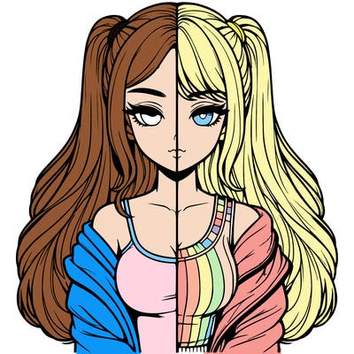 realistic girl split