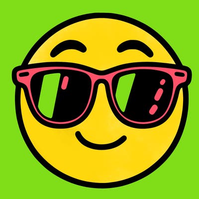 emoji with sunglasses