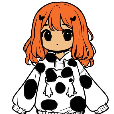 girl wearing frogging sweatshirt