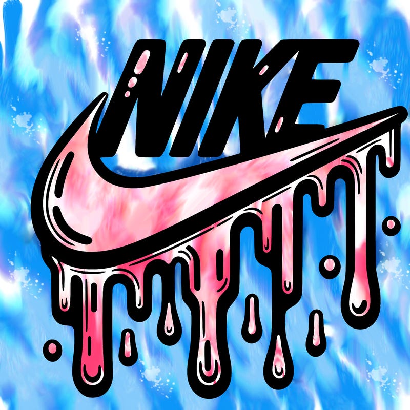 dripping nike logo