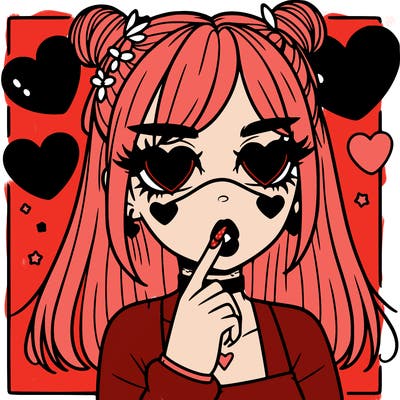 aesthetic heart girl