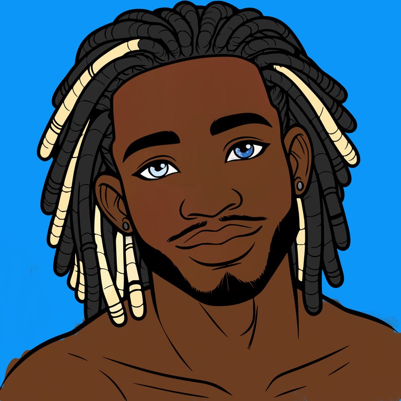 beautiful african american man with dreads