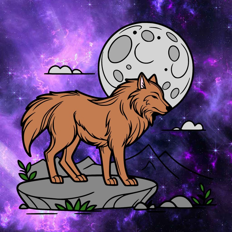 wolf moonlight