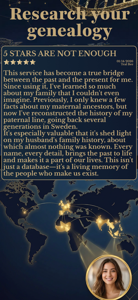 True Heritage & Ancestry DNA - True HeritageおよびAncestry DNAアプリの5つ星のユーザーレビューが世界地図の背景に表示されています