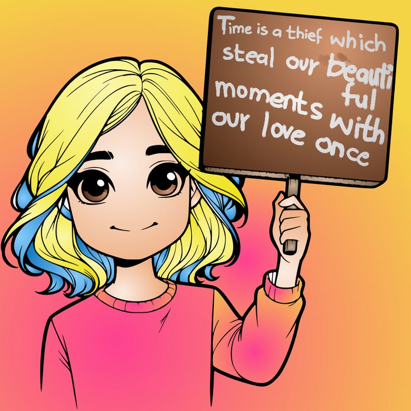 realistic girl holding up a sign