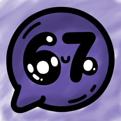 bubble that says 67