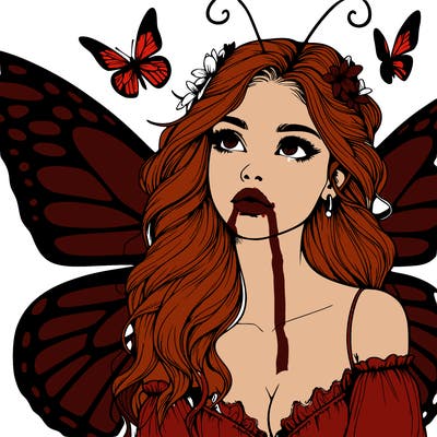 butterfly fairy realistic girl