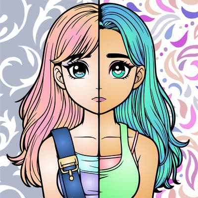 realistic girl split